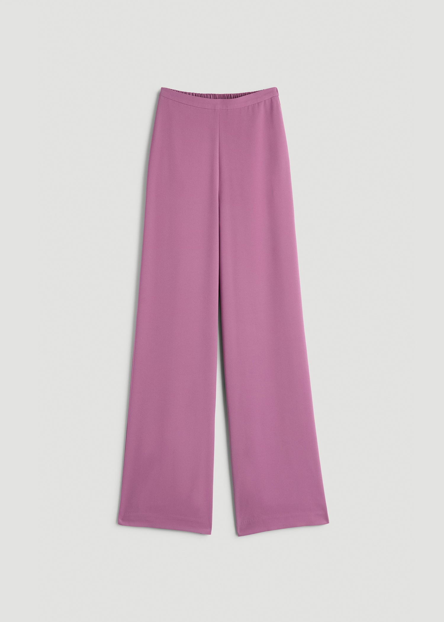 American Tall Sale | Pull-On Crepe Ultra Wide Pants for Tall Women in Argyle Purple