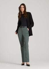 American Tall For Sale | High Rise Tapered Chino Pants for Tall Women in Balsam Green
