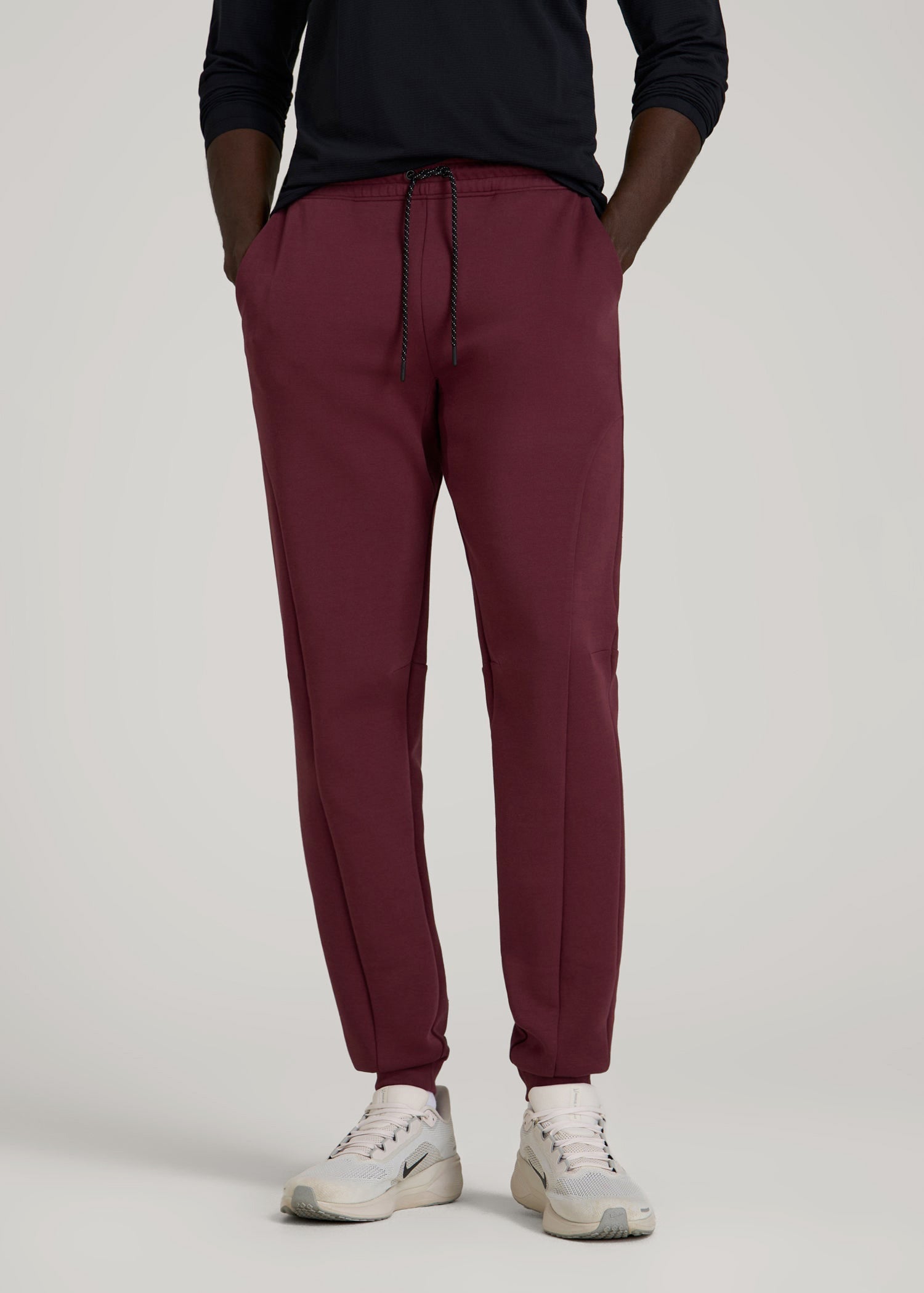 American Tall Discount | Tech Motion Fleece Joggers for Tall Men in Tawny Port