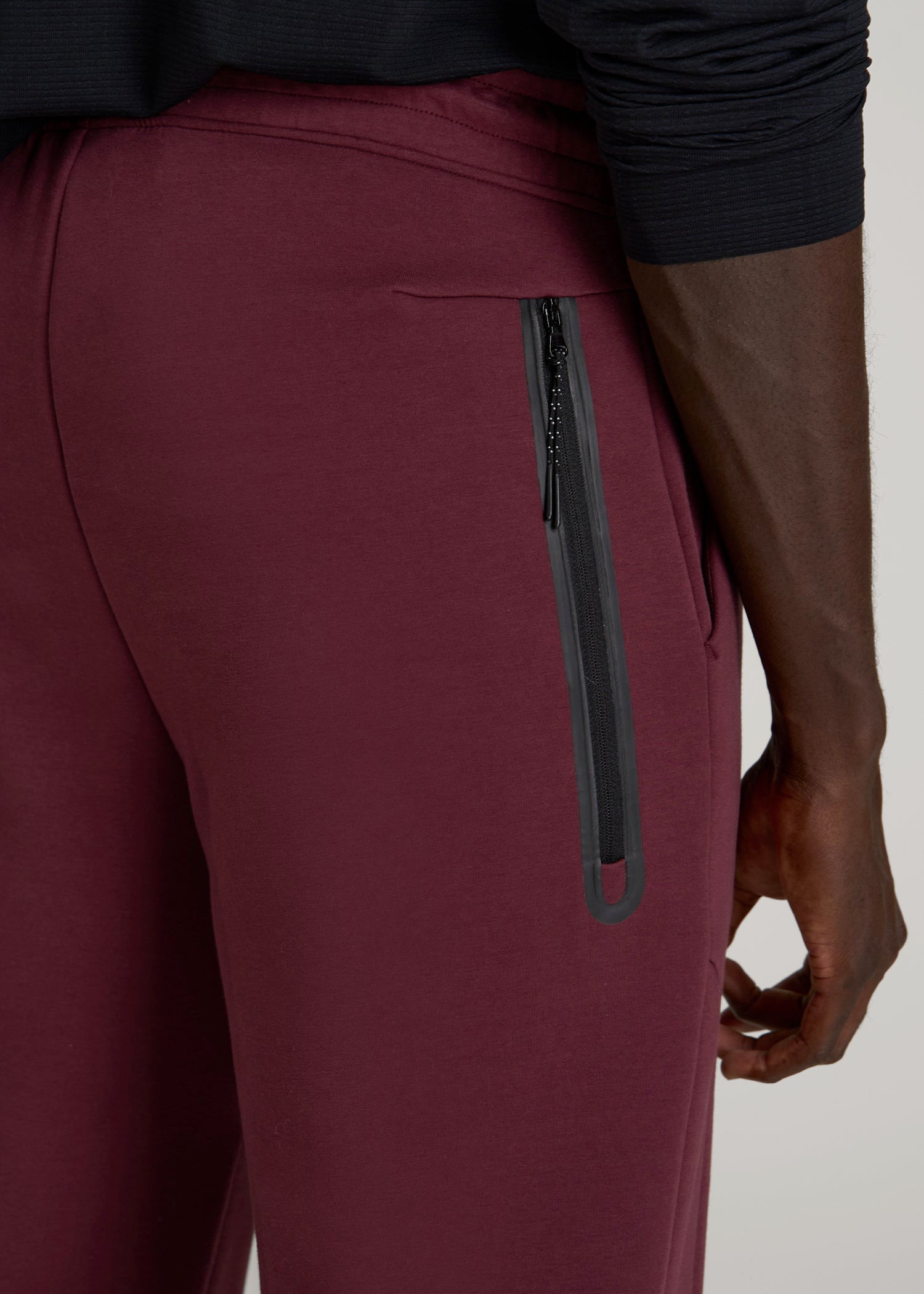 American Tall Discount | Tech Motion Fleece Joggers for Tall Men in Tawny Port