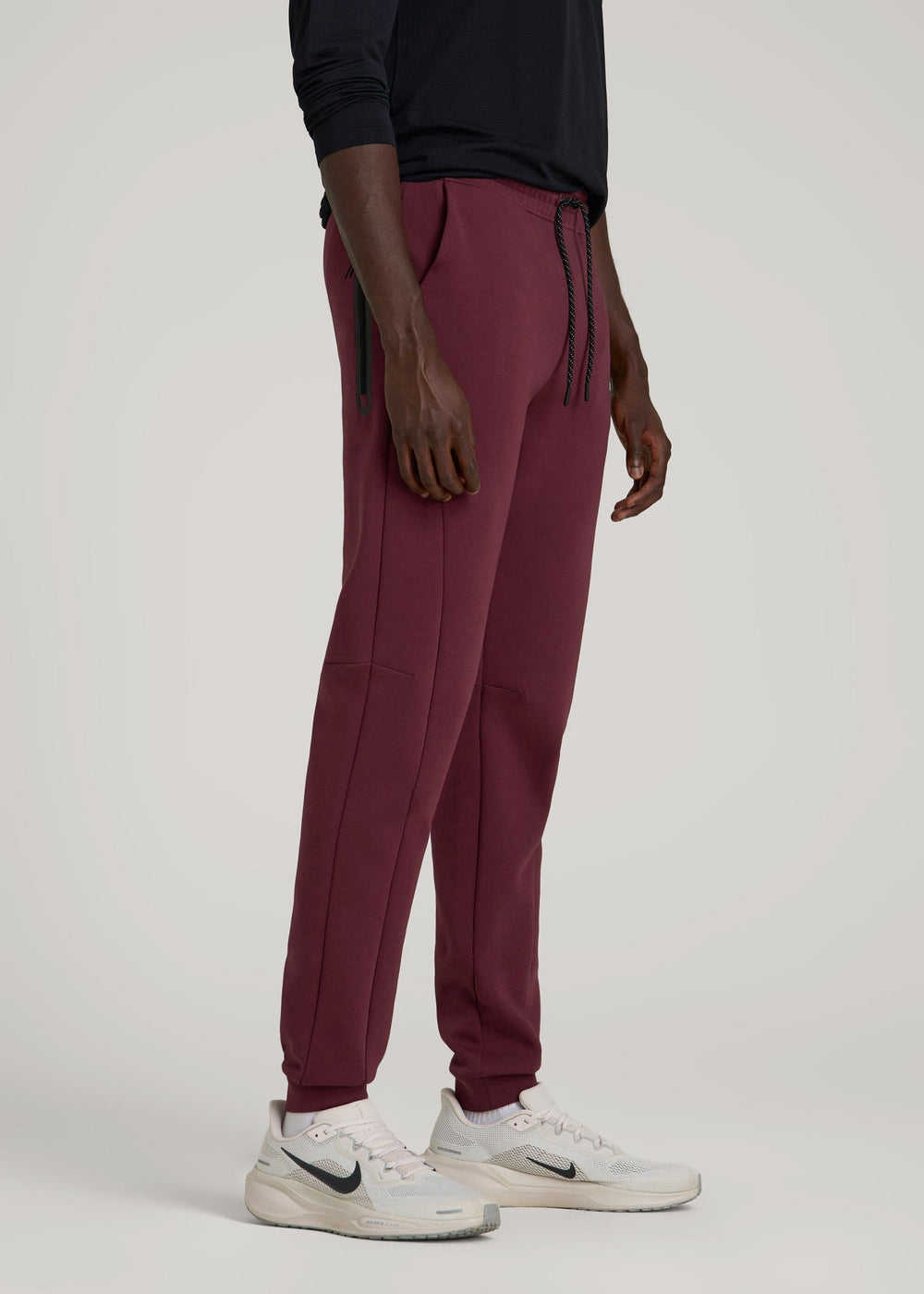 American Tall Discount | Tech Motion Fleece Joggers for Tall Men in Tawny Port