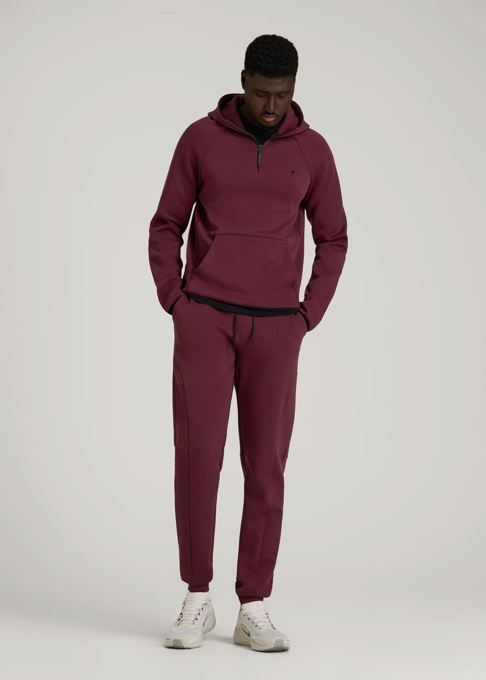 American Tall Discount | Tech Motion Fleece Joggers for Tall Men in Tawny Port