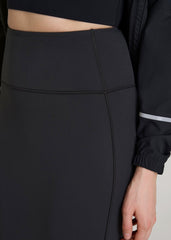 American Tall Sale | Balance Slim Fit High Rise Skirt for Tall Women in Black