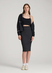 American Tall Sale | Balance Slim Fit High Rise Skirt for Tall Women in Black
