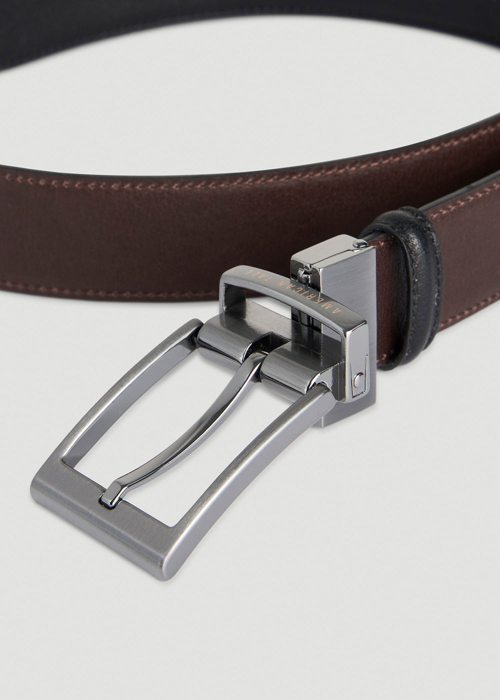 American Tall Online Shop | Reversible Leather Belt for Tall Men in Black/Brown
