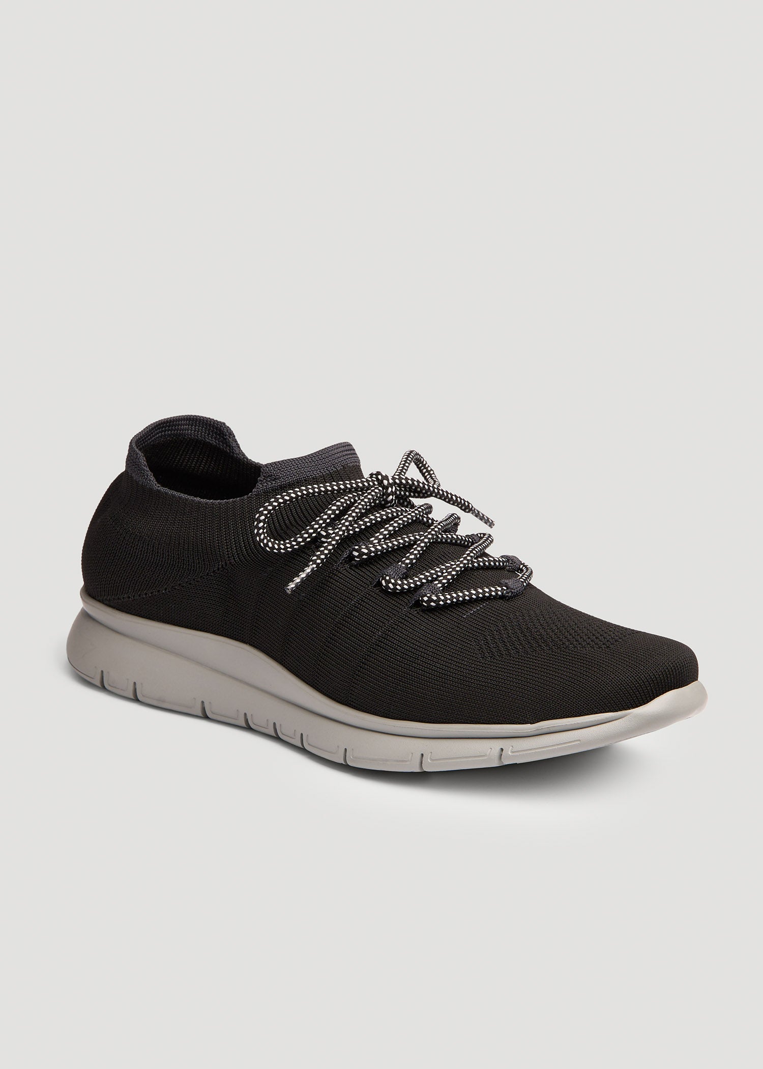American Tall Outlet | Knit Running Shoes for Tall Men in Black