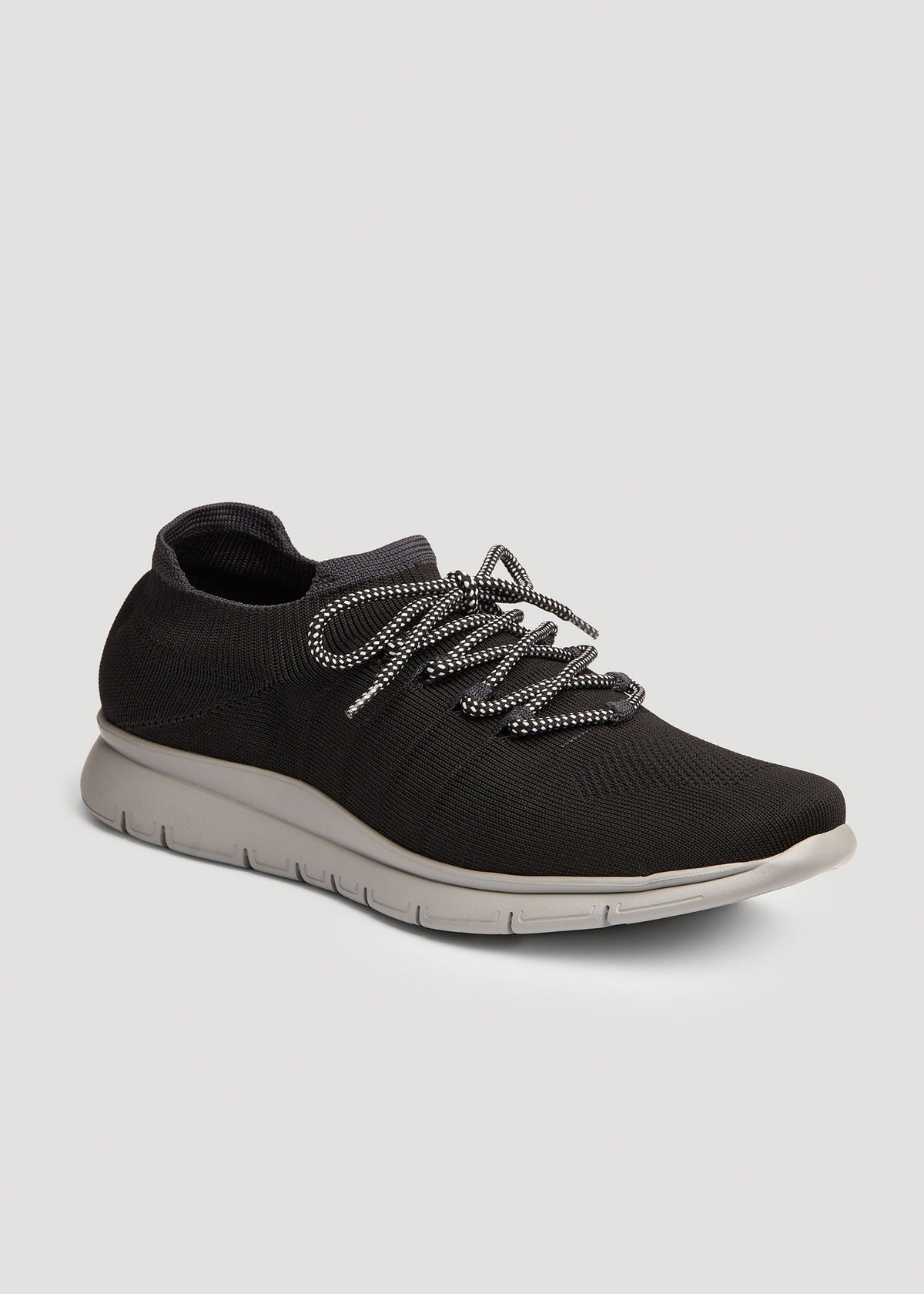 American Tall Outlet | Knit Running Shoes for Tall Men in Black
