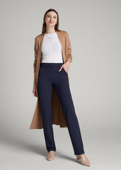 American Tall Online | Freedom Flex Slim Straight Leg Dress Pants for Tall Women in Navy
