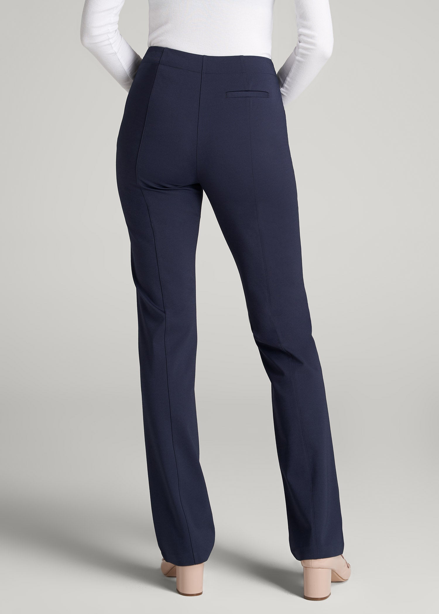 American Tall Online | Freedom Flex Slim Straight Leg Dress Pants for Tall Women in Navy