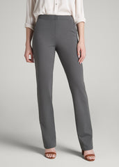 American Tall For Sale | Freedom Flex Slim Straight Leg Dress Pants for Tall Women in Slate