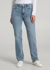 American Tall Online Shop | Harper High-Rise Straight Stretch Jeans for Tall Women in Perfect Blue