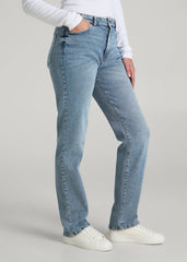 American Tall Online Shop | Harper High-Rise Straight Stretch Jeans for Tall Women in Perfect Blue