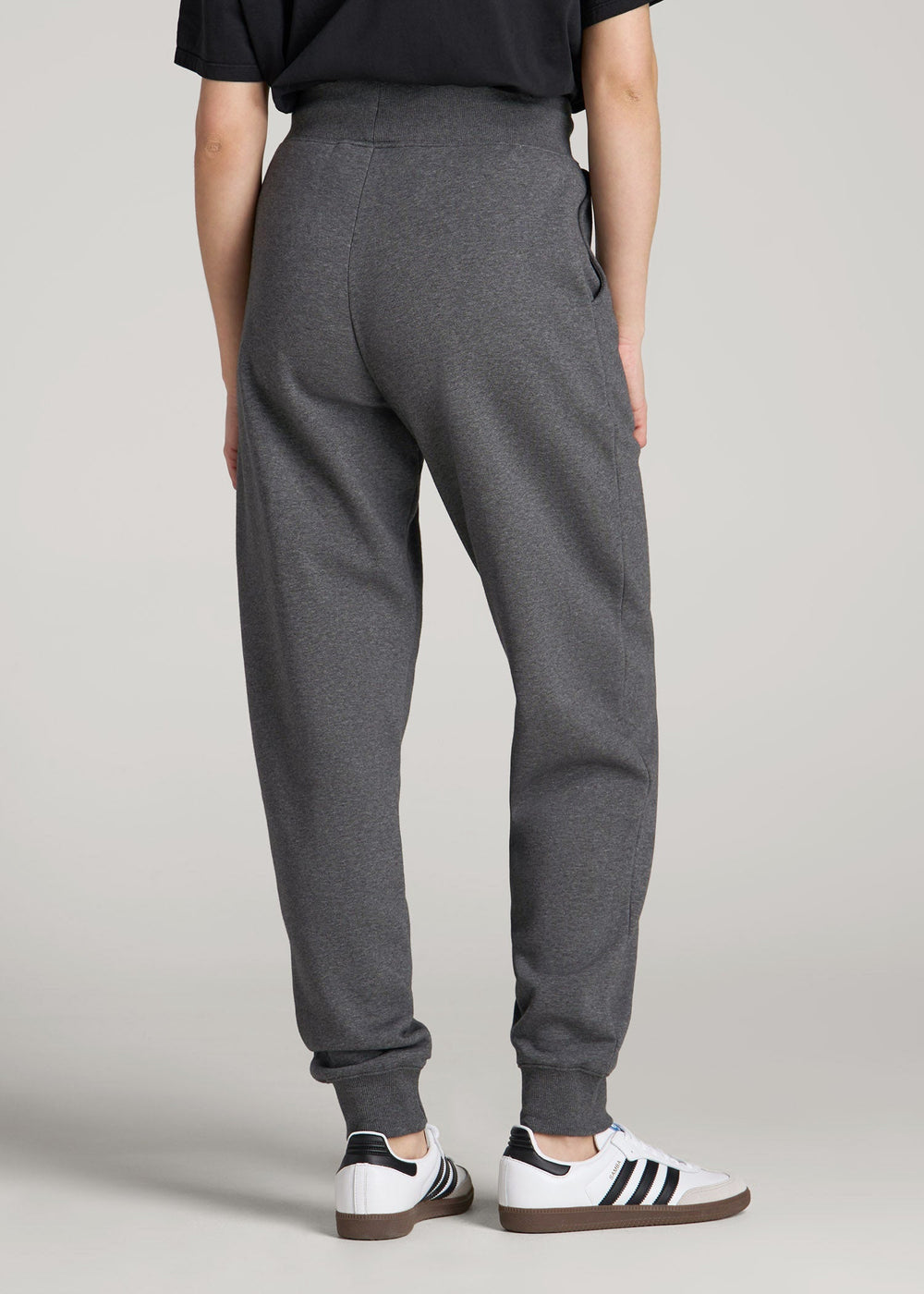 American Tall Discount | A.T. Basics Athletic Joggers for Tall Women in Charcoal Mix