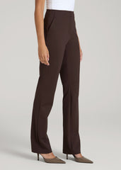 American Tall Outlet | Freedom Flex Slim Straight Leg Dress Pants for Tall Women in Espresso