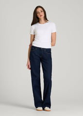 American Tall Online | Cropped Knit Tee for Tall Women in White