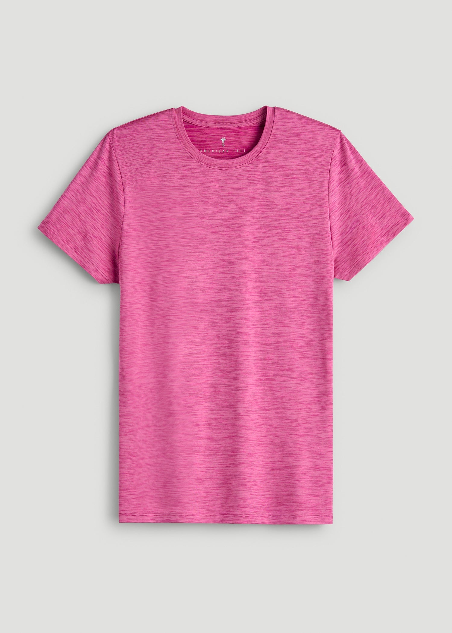 American Tall Outlet | Short Sleeve Crewneck Tee for Tall Women in Magenta Mix