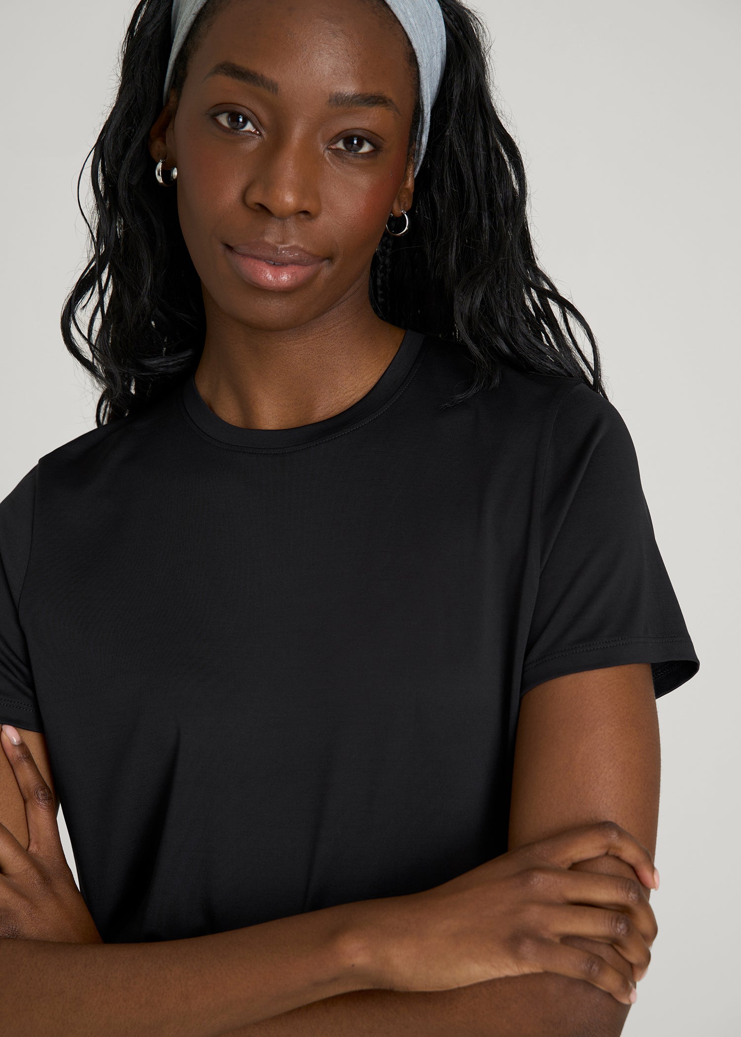 American Tall For Sale | Short Sleeve Crewneck Tee for Tall Women in Black