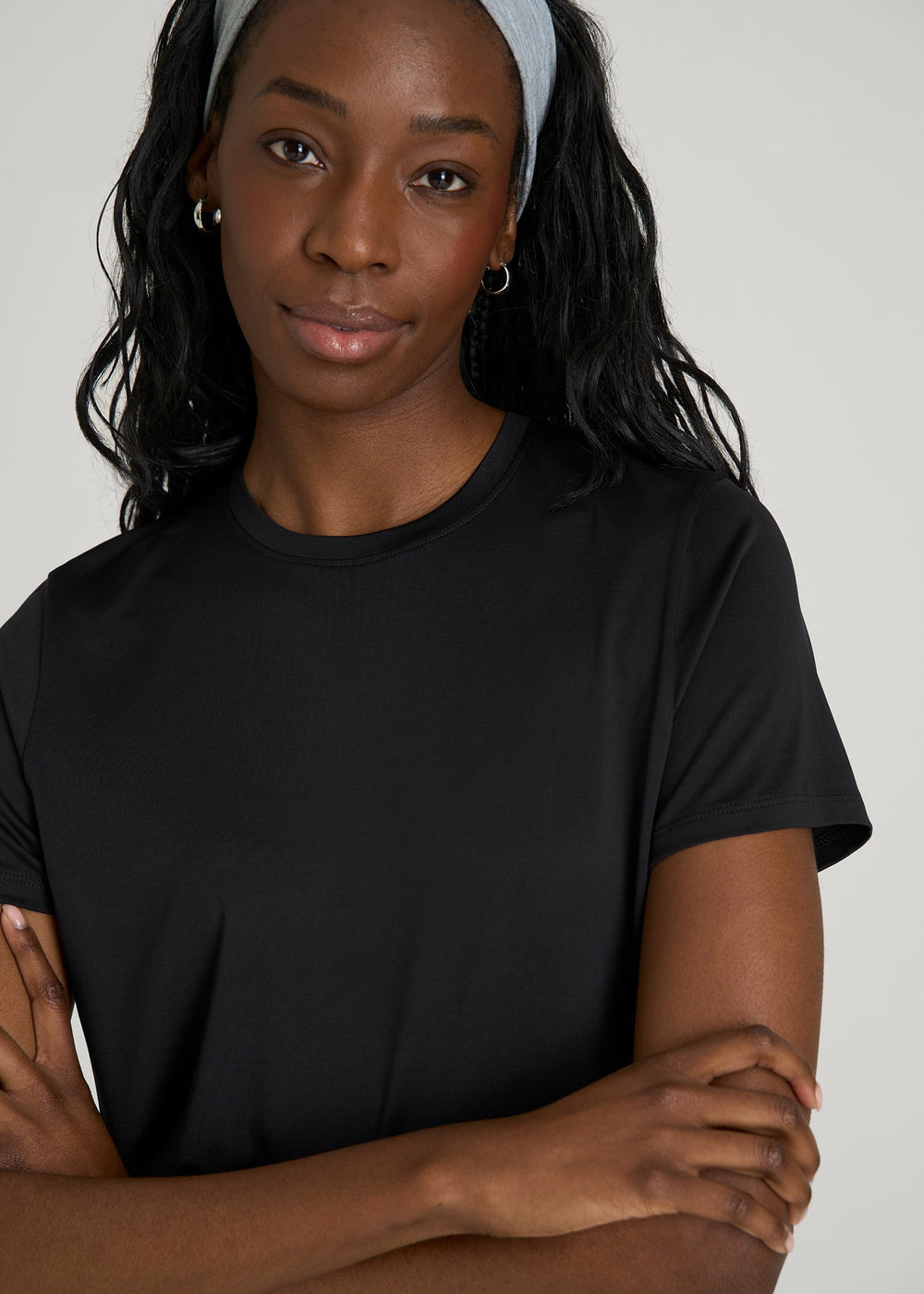 American Tall For Sale | Short Sleeve Crewneck Tee for Tall Women in Black