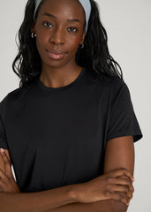 American Tall For Sale | Short Sleeve Crewneck Tee for Tall Women in Black