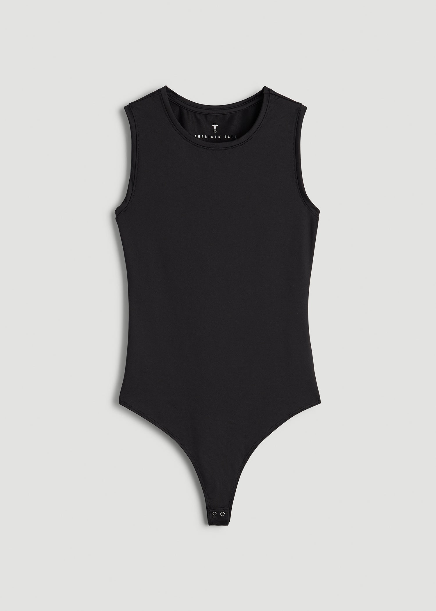 American Tall Discount | Sleeveless Crewneck Bodysuit for Tall Women in Black