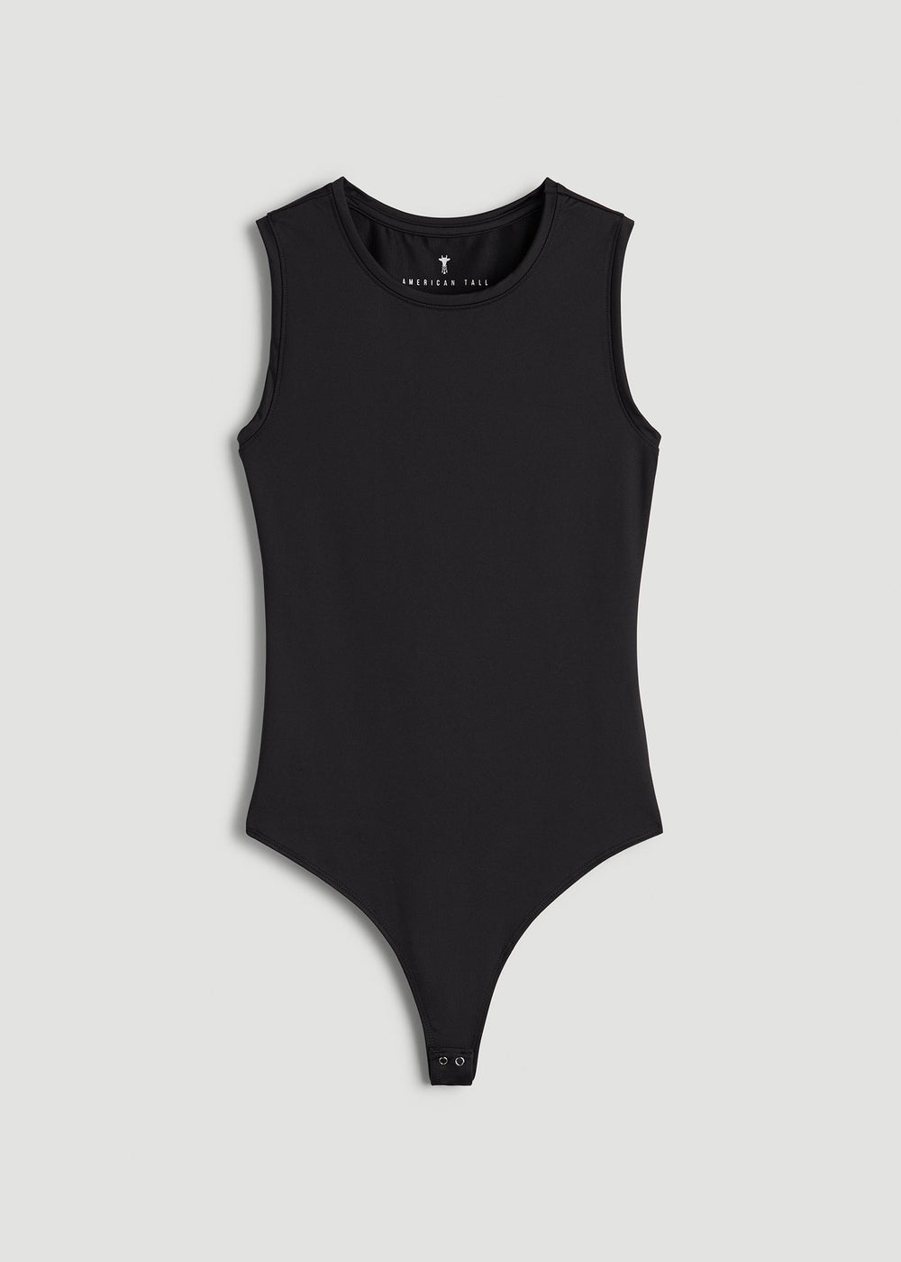 American Tall Discount | Sleeveless Crewneck Bodysuit for Tall Women in Black