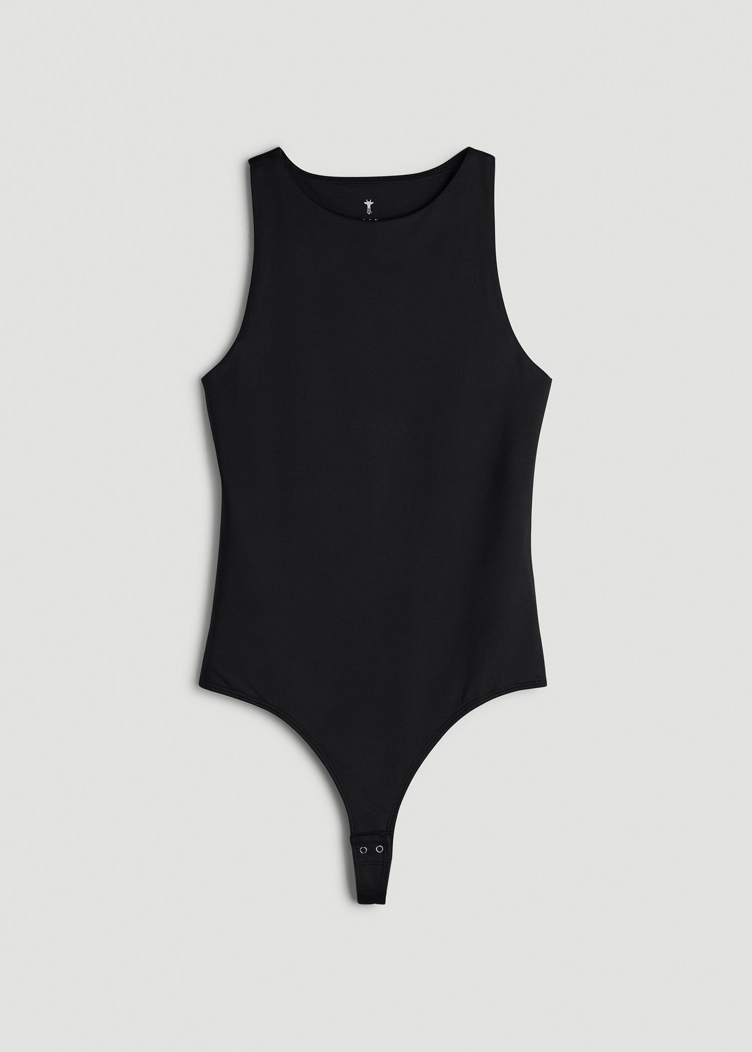American Tall Outlet | High Crewneck Sleeveless Bodysuit for Tall Women in Black