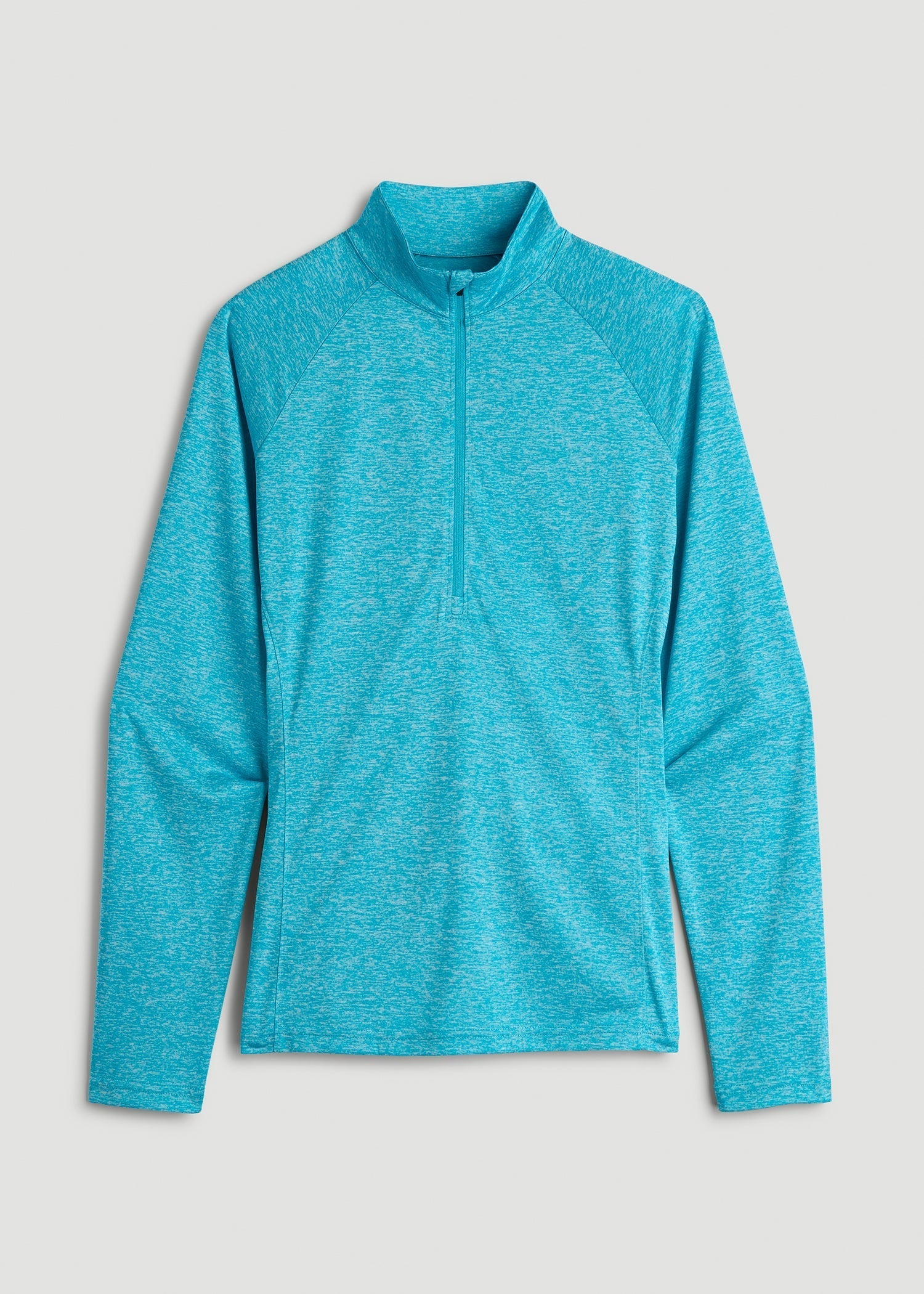 American Tall For Sale | Long Sleeve Active Half-Zip Pullover Jacket for Tall Women in Scuba Blue Mix
