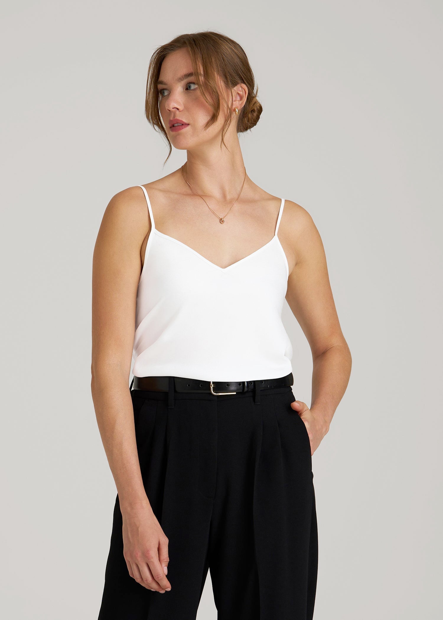 American Tall For Sale | Satin Cami for Tall Women in White