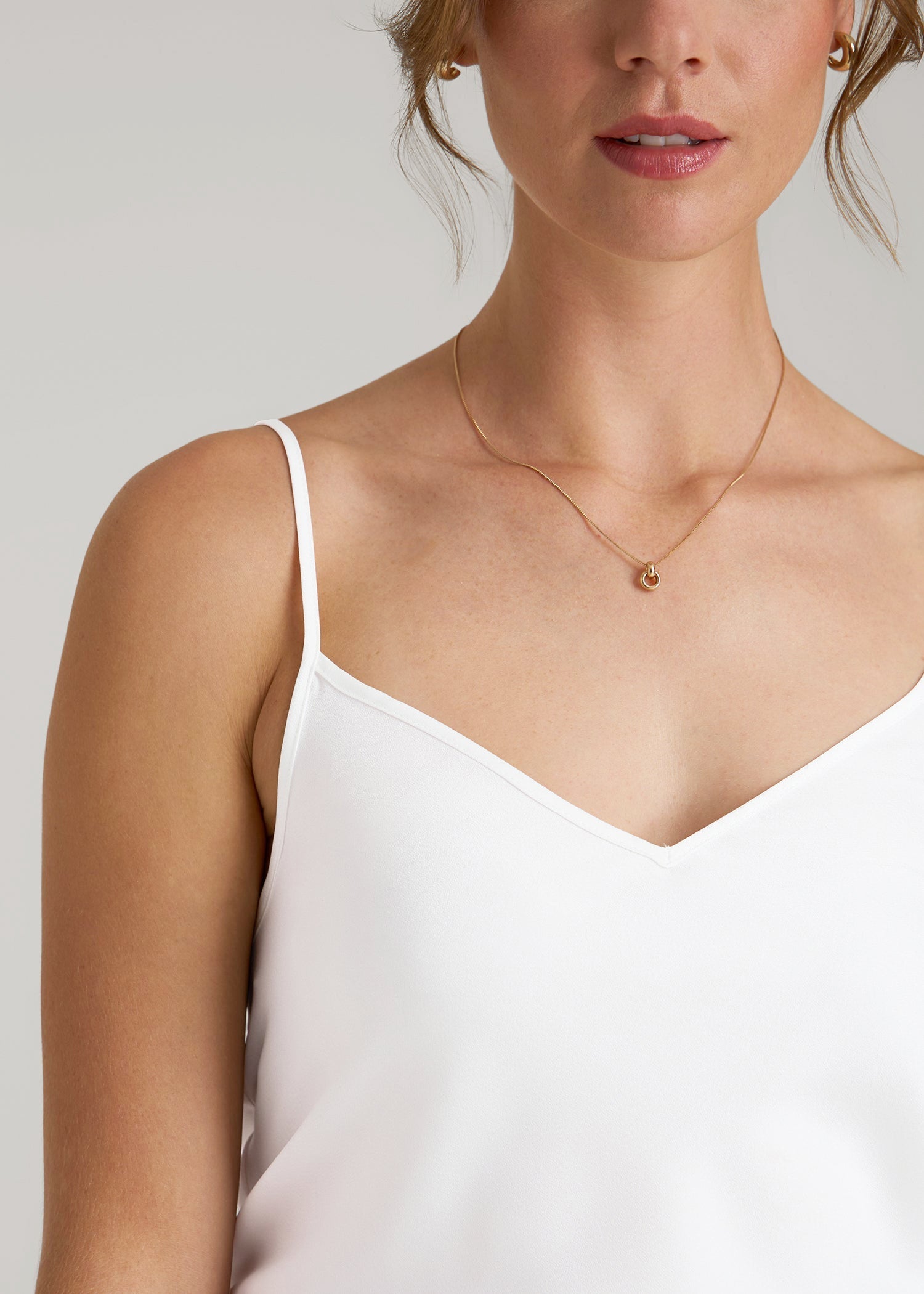 American Tall For Sale | Satin Cami for Tall Women in White
