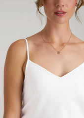 American Tall For Sale | Satin Cami for Tall Women in White