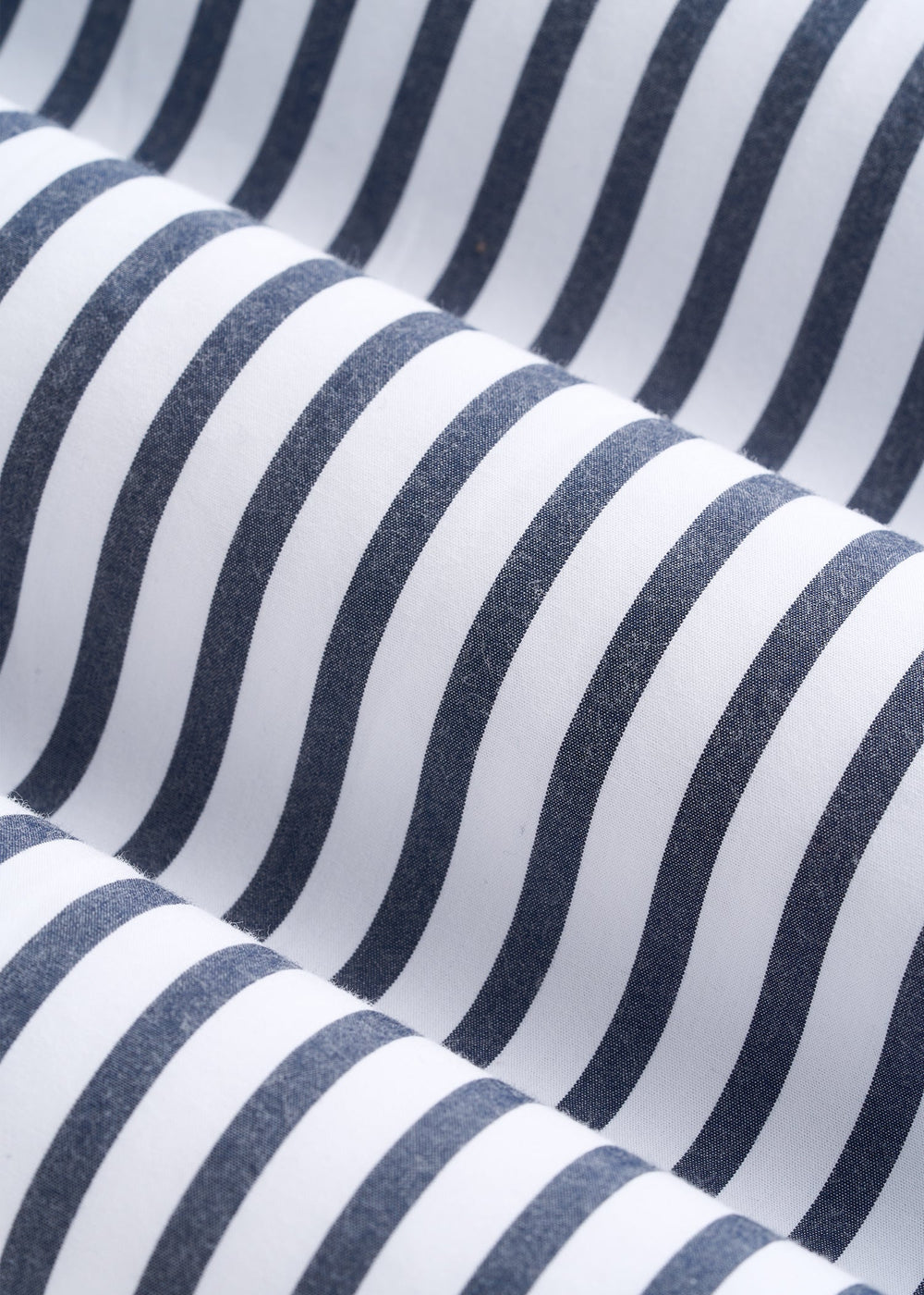 American Tall Online | Oversized Poplin Button Shirt for Tall Women in White and Navy Stripe