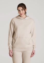 American Tall Outlet | Wearever Fleece Relaxed Fit Hoodie for Tall Women in Shell