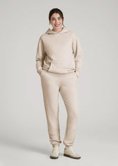 American Tall Outlet | Wearever Fleece Relaxed Fit Hoodie for Tall Women in Shell
