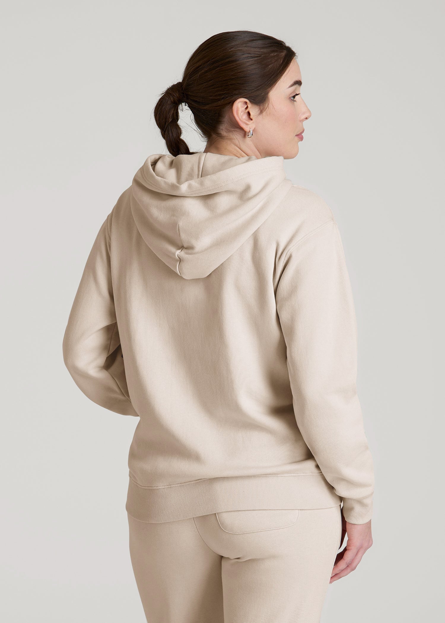 American Tall Outlet | Wearever Fleece Relaxed Fit Hoodie for Tall Women in Shell