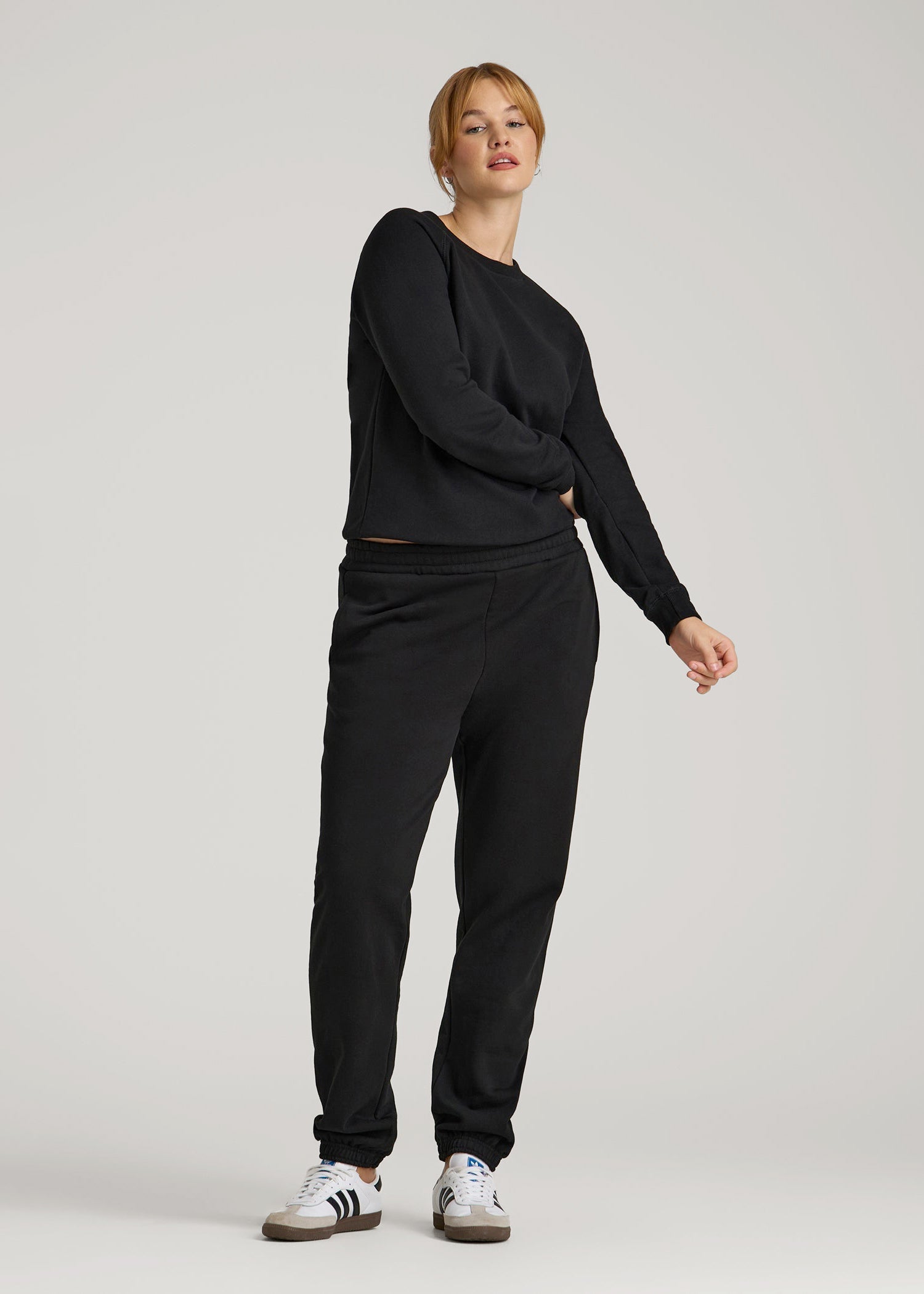 American Tall For Sale | Wearever French Terry Crewneck Sweatshirt for Tall Women in Black