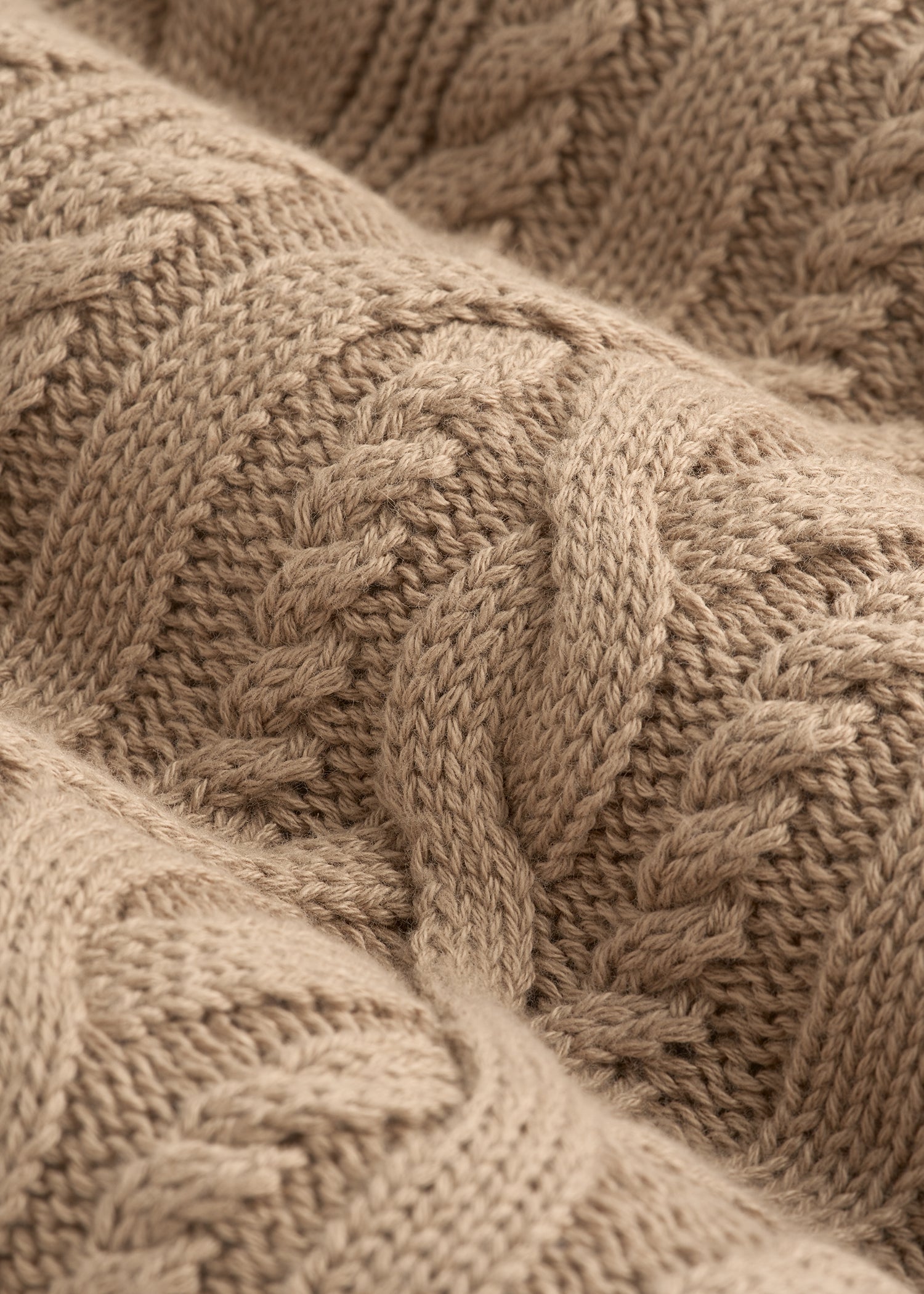 American Tall Outlet | Relaxed Cotton Cable Knit Cardigan for Tall Women in Stucco