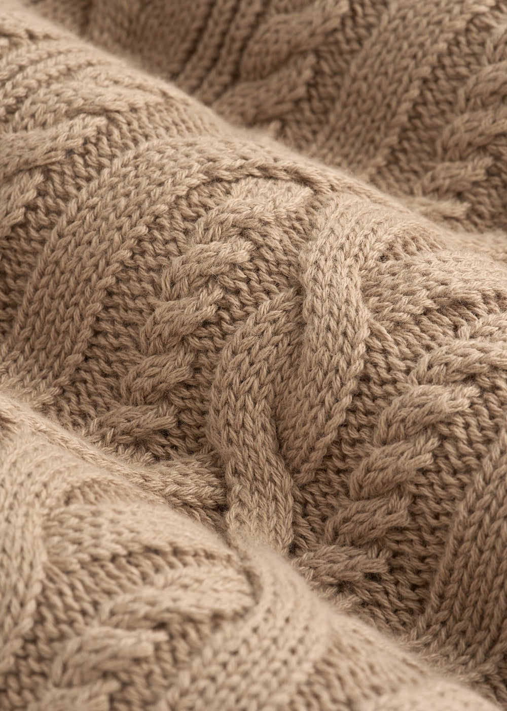 American Tall Outlet | Relaxed Cotton Cable Knit Cardigan for Tall Women in Stucco