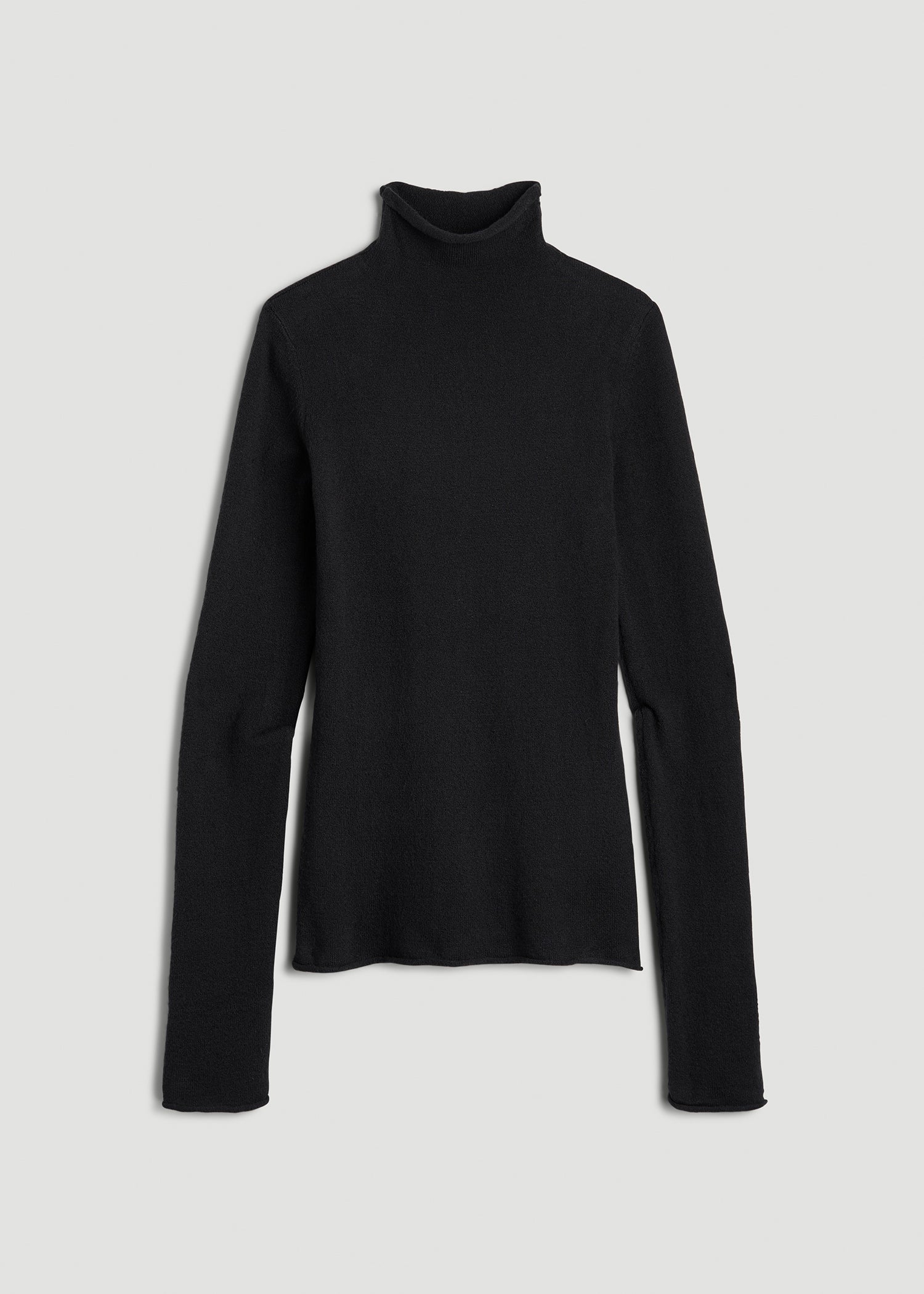 American Tall Online Shop | Rolled Mock Neck Sweater for Tall Women in Black