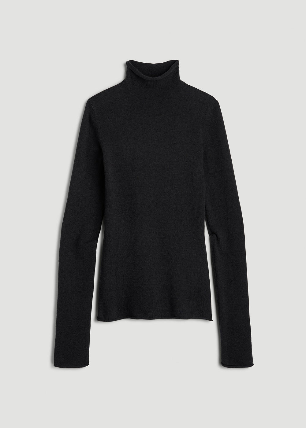 American Tall Online Shop | Rolled Mock Neck Sweater for Tall Women in Black