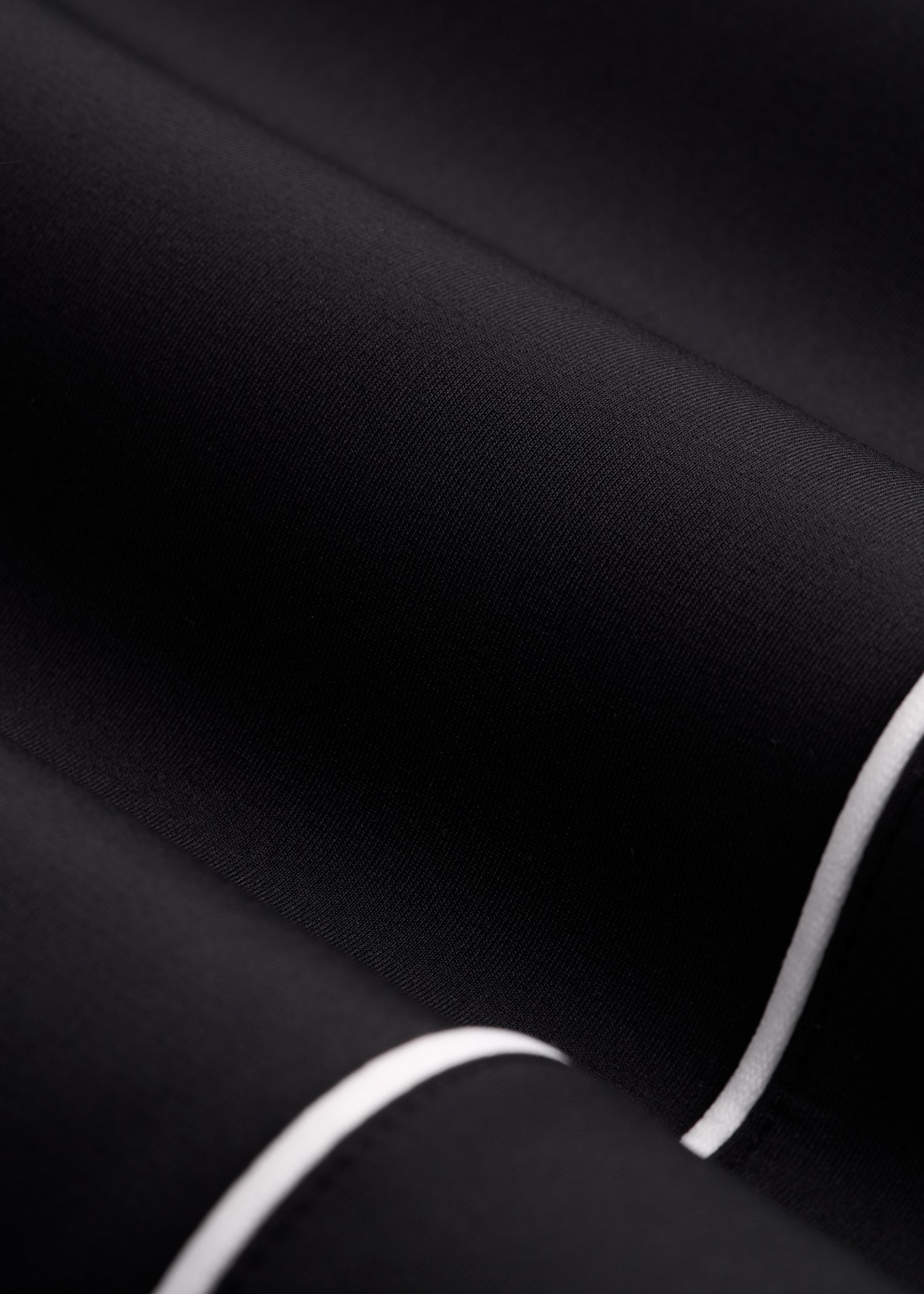 American Tall Discount | Cropped Track Jacket with Piping for Tall Women in Black