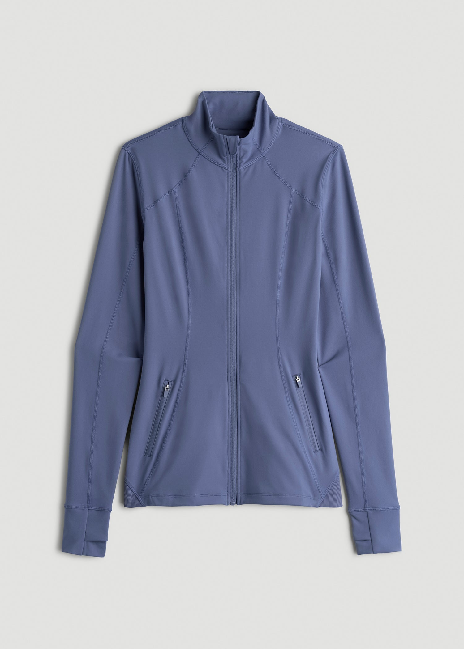 American Tall Sale | Women's Athletic Zip-Up Jacket for Tall Women in Marlin Blue