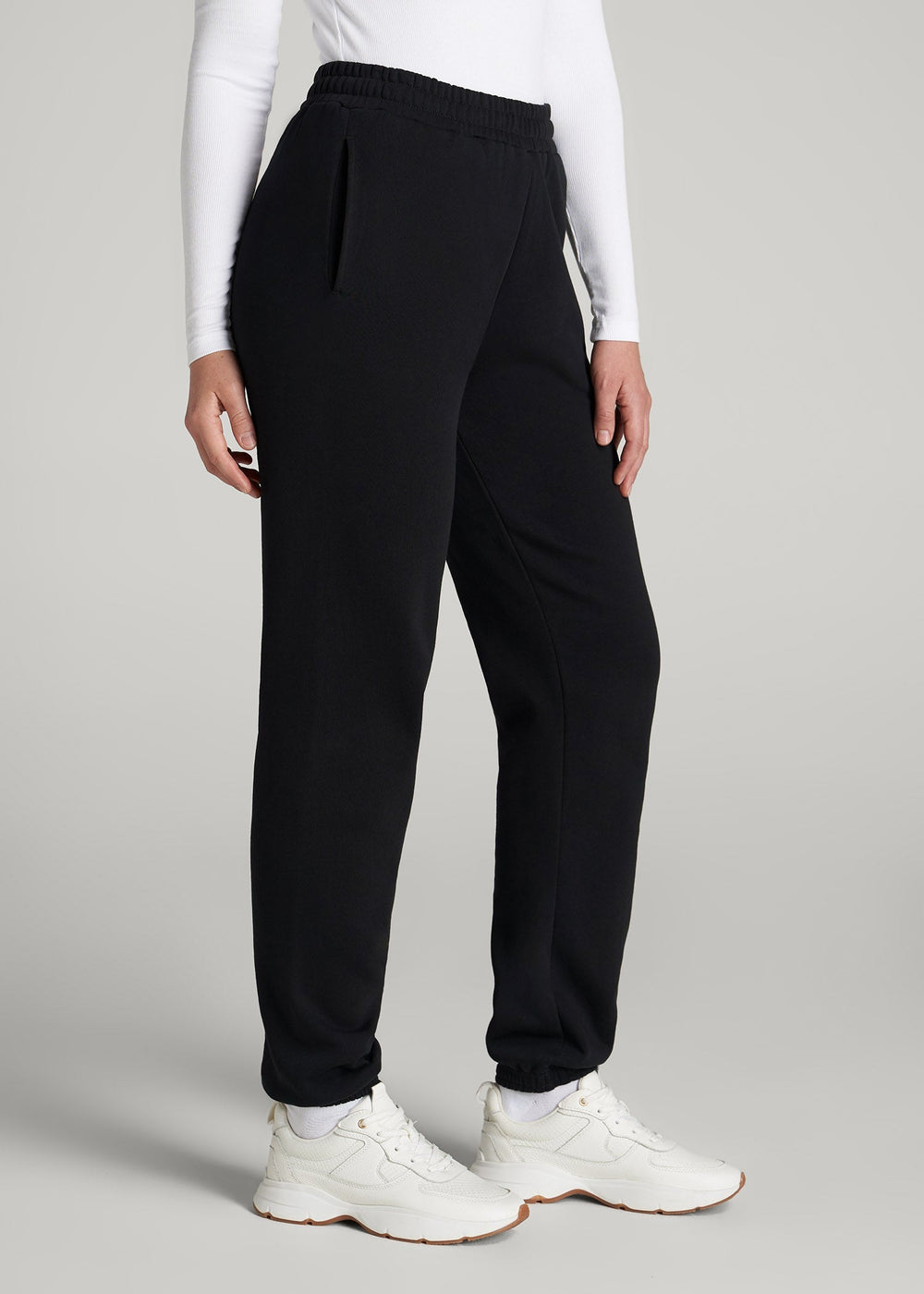 American Tall Online | Wearever Fleece Relaxed Sweatpants for Tall Women in Black