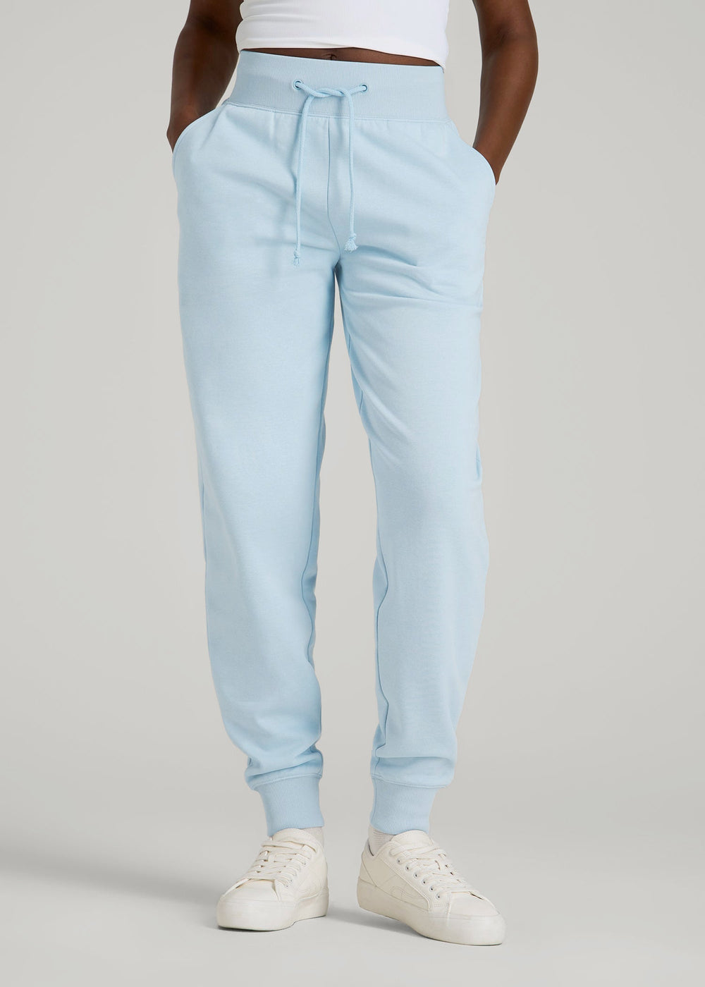 American Tall Outlet | A.T. Basics Athletic Joggers for Tall Women in Ice Blue