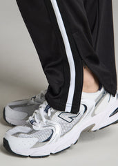 American Tall For Sale | Ultra Lightweight Tricot Athletic Stripe Pants for Tall Women in Black and White