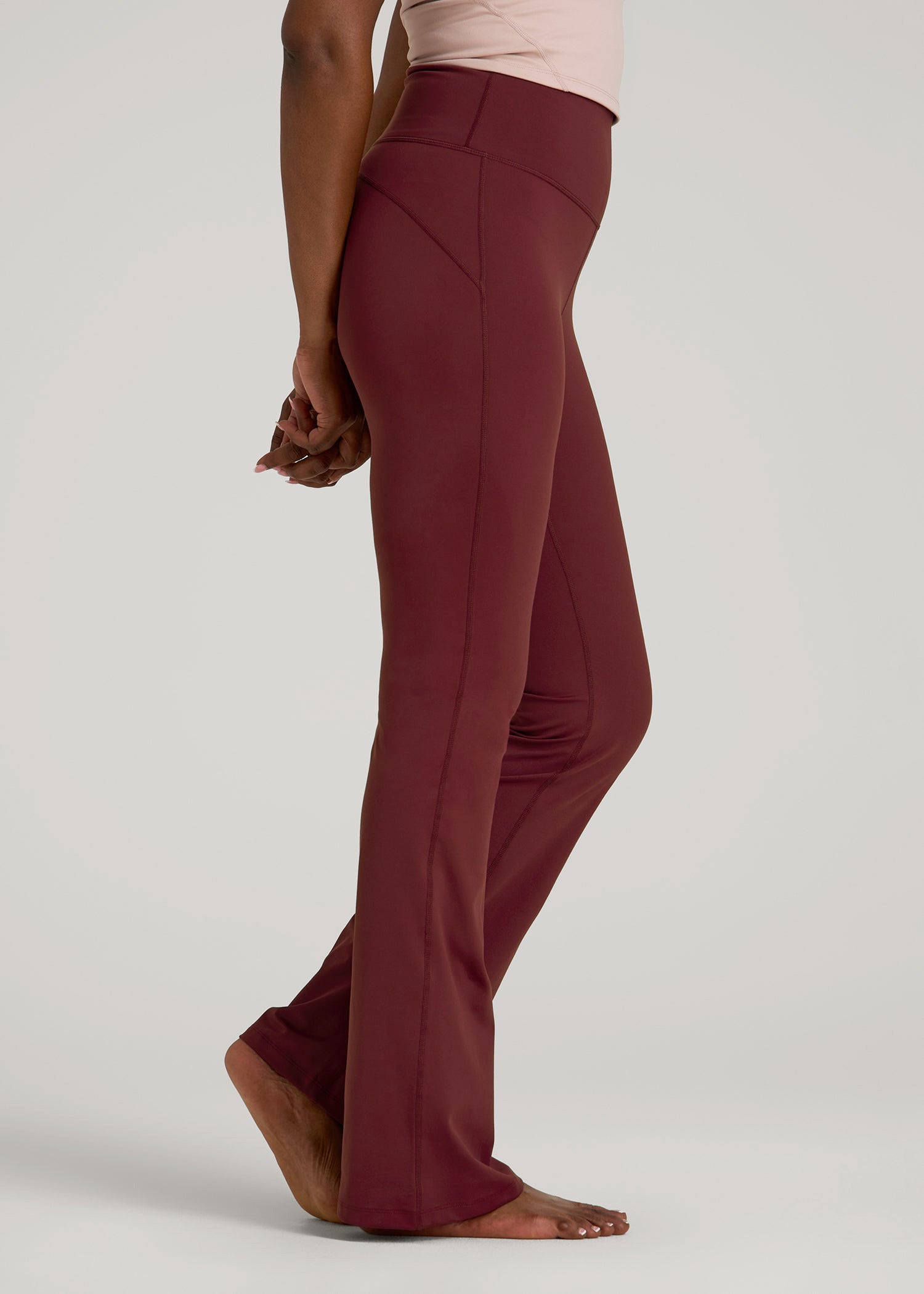 American Tall Online Shop | Balance Flare Yoga Pants for Tall Women in Tawny Port