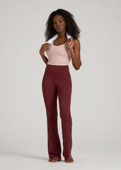 American Tall Online Shop | Balance Flare Yoga Pants for Tall Women in Tawny Port
