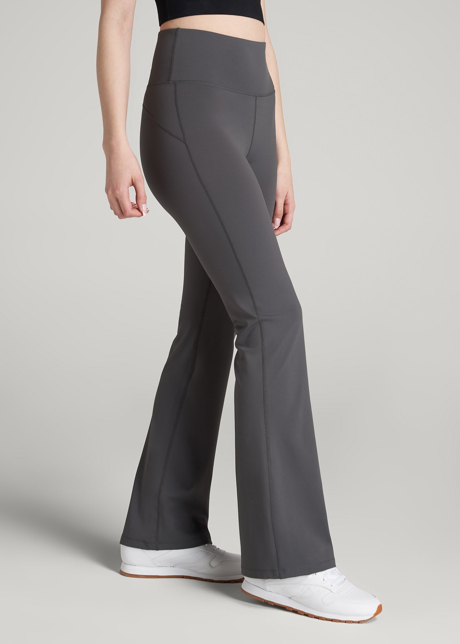 American Tall Online | Balance Flare Yoga Pants for Tall Women in Charcoal