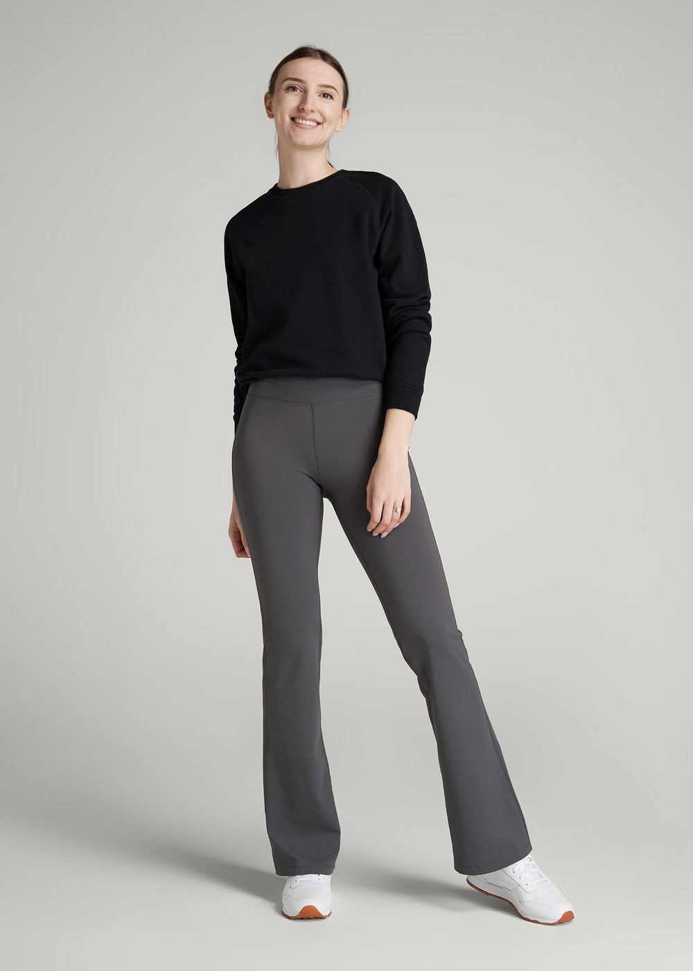 American Tall Online | Balance Flare Yoga Pants for Tall Women in Charcoal