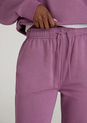 American Tall Sale | Garment Dyed Joggers for Tall Women in Washed Argyle Purple