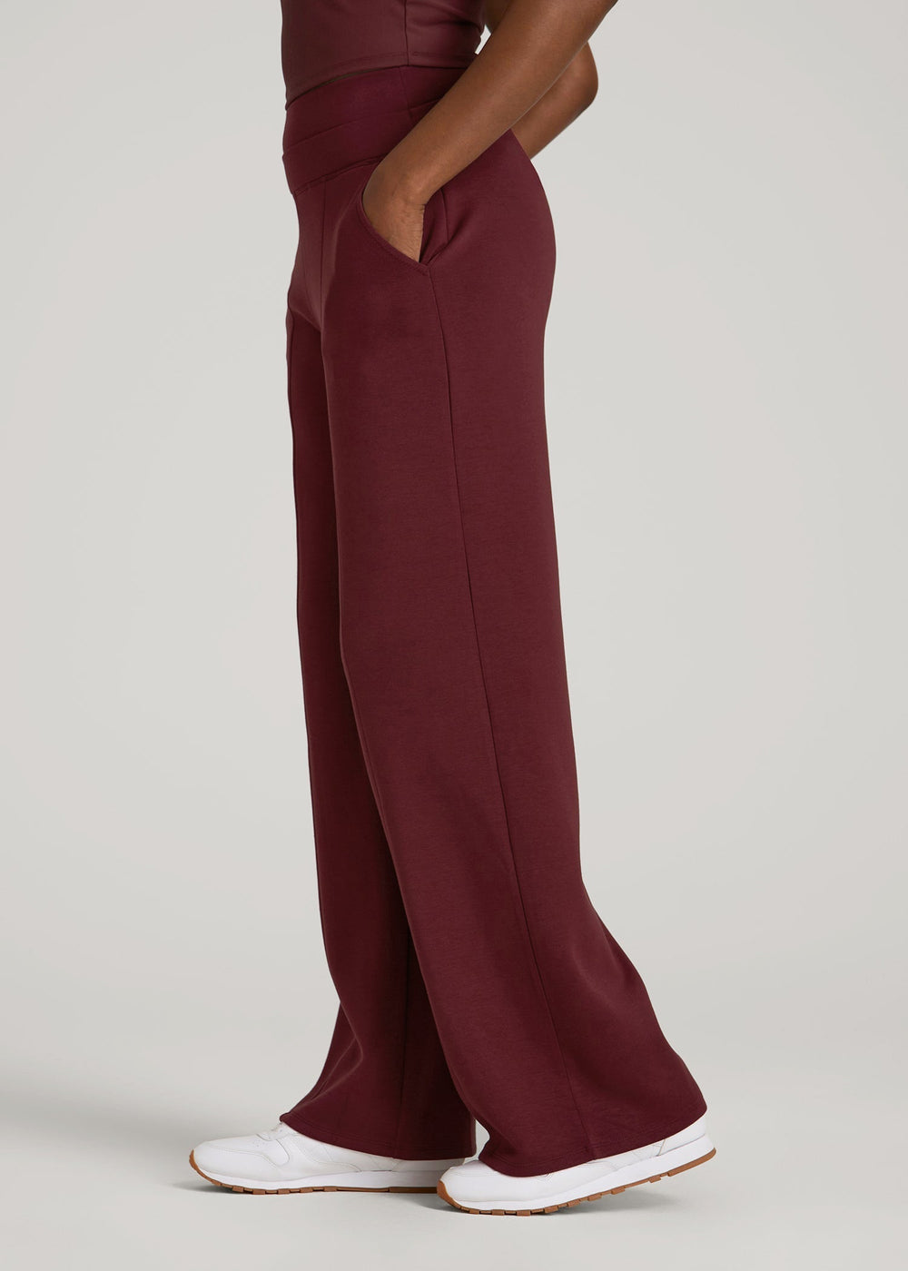 American Tall For Sale | Soft Motion Wide Leg Ultra High Rise Pant for Tall Women in Tawny Port